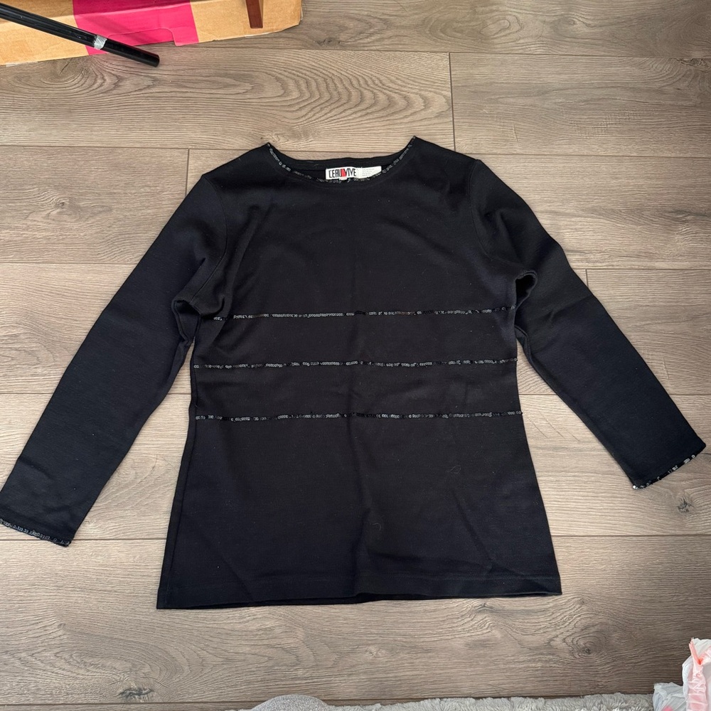 Black sequence blouse